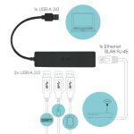 I-TEC USB 3.0 Slim HUB 3 Port mit Gigabit Ethernet Adapter ideal fuer Notebook Ultrabook Tablet PC unterstuetzt Win und Mac OS – Bild 3