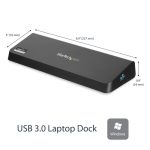 STARTECH.COM USB 3.0 Docking Station - 4K - HDMI / DisplayPort - with Fast Charge / Ethernet / Audio - Universal Docking Station – Bild 3