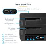 STARTECH.COM USB 3.0/eSATA auf 6,35/8,89cm 2,5/3,5Zoll Festplatten Duplizierer Dock - Kopierstation mit SATA 6Gb/s für HDD /SSD – Bild 4