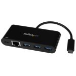 STARTECH.COM USB-C auf Ethernet Adapter mit 3 Port USB 3.0 Hub und Stromversorgung - USB-C GbE Adapter mit USB Hub und 3 USB A Ports