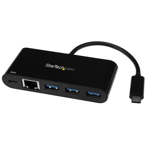 ALS-2896893-cc861c429b312bb2 STARTECH.COM USB-C auf Ethernet Adapter mit 3 Port USB 3.0 Hub und Stromversorgung - USB-C GbE Adapter mit USB Hub und 3 USB A Ports – Bild 1