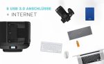 I-TEC USB 3.0/USB-C Dualdock 1x 5K 2x 4K 60Hz 2x HDMI 2x DP 1x GLAN 6x USB 3.0 1x Audio/Mic Jack Kensington kompatibel mit TB 3 – Bild 6