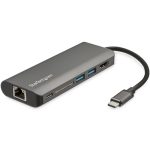 STARTECH.COM USB C Multiport Adapter with HDMI - 4K - Mac / Windows - SD - 2x USB-A - 1x USB-C - 60W PD 3.0 - USB C to USB 3.0 Hub