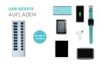 I-TEC USB 3.0 Charging HUB 10port port mit externem Netzadapter 48W 10x USB Ladeport fuer Tablets Notebooks Ultrabooks PC – Bild 2