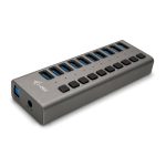 I-TEC USB 3.0 Charging HUB 10port port mit externem Netzadapter 48W 10x USB Ladeport fuer Tablets Notebooks Ultrabooks PC