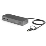 STARTECH.COM Universal Laptop Docking Station - USB-C & USB 3.0 - Dual 4K DP & HDMI - 100W PD - Mac Windows & Chrome OS - 4x USB