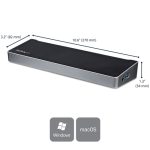 STARTECH.COM 4K USB C Dock - 60W Power Delivery - Triple Monitor USB C to HDMI DisplayPort Docking Station DK30CH2DPPDU – Bild 2