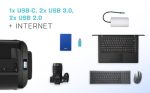 I-TEC USB-C Metal Nano Dock 2x DP 1x HDMI 1x GLAN 1x Audio/Mic 2 xUSB 3.1 2x USB 2.0 1x USB-C Data 1x USB-C 100W PD – Bild 4