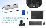 I-TEC USB-C Metal 4K 3xDisplay DS 1xHDMI 1xVGA 1xDP 1xSD+1x microSD Kartenleser 1xGLAN 1x3.5mm Audio 2xUSB 3.0 2xUSB 2.0 1xUSB-C PD – Bild 4