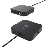 I-TEC USB-C Dual Display MST Docking Station 2x DP 1x GLAN 3x USB 3.1 2x USB 2.0 1x USB-C-Datei 1x Audio/Mic Jack ohne Netzteil