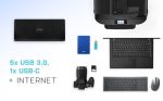 I-TEC USB-C Quattro Display Docking Station 2x DP 2x HDMI 1xGLAN 5x USB 3.0 1x USB-C-Datei 1x Audio 1x Mic 85W PD KL – Bild 5