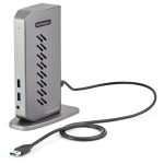 STARTECH.COM USB-C USB-A Dock - Hybrid Universal USB 3.0 Docking Station for USB-C or USB-A Laptop - Dual Monitor - GbE – Bild 3