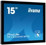 IIYAMA TF1534MC-B7X 38,1cm 15Zoll LCD PCAP Bezel Free 10-Points Touch Screen 1024x768 TN panel LED Bl. Flat Bezelfree Glass Front