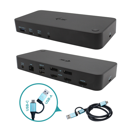 ALS-4228855-41c7d17afb79adf1 I-TEC USB 3.0/USB-C/Thunderbolt 3x 4K Docking Station 3xHDMI 2xDP GLAN 2xUSB-C 2xUSB 3.0 3.5mm Combo Audio/Mic PD 100W – Bild 1