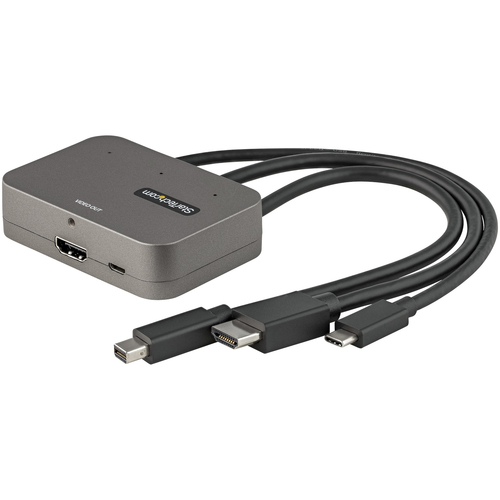 ALS-4246243-5c324f4ee06297bb STARTECH.COM 3-in-1 Multiport auf HDMI Adapter - 4K 60Hz USB-C HDMI oder mDP auf HDMI Video Konverter - Digitaler AV-Adapter – Bild 1
