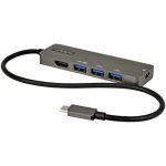 STARTECH.COM USB-C Multiport Adapter - USB-C auf HDMI 2.0b 4K 60Hz HDR10 100W PD 4-Port USB 3.0 Hub - 30cm Kabel