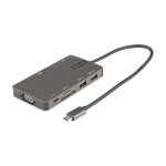 STARTECH.COM USB-C Multiport Adapter USB C auf HDMI 4K 30Hz/VGA Reiseadapter/Docking station USB 3.0 Hub 100W PD SD/Micro SD GbE