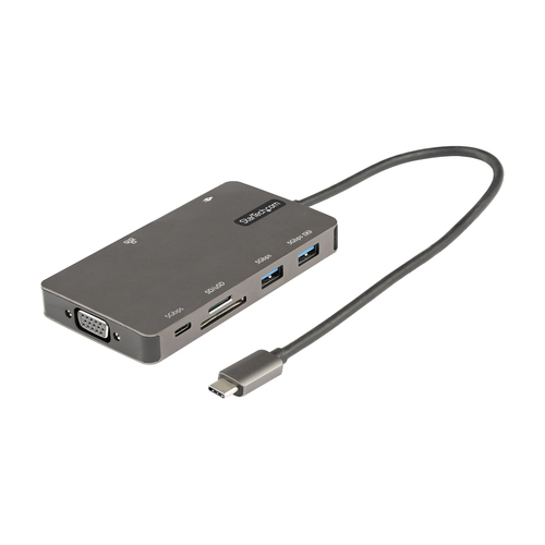 ALS-4381059-207c9a5b6b1a8a62 STARTECH.COM USB-C Multiport Adapter USB C auf HDMI 4K 30Hz/VGA Reiseadapter/Docking station USB 3.0 Hub 100W PD SD/Micro SD GbE – Bild 1