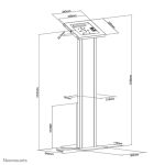 NEOMOUNTS floor stand with cabinet lockable tablet casing for Apple iPad PRO Air & Samsung Galaxy Tab – Bild 4