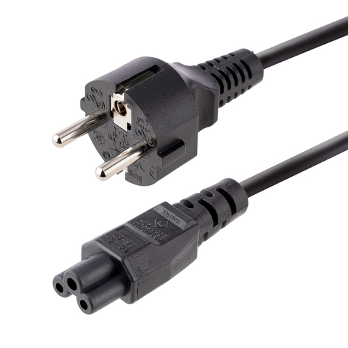 ALS-4587736-38457b6add89044e STARTECH.COM 3m 10ft Laptop Power Cord EU Schuko to C5 2.5A 250V 18AWG Laptop Replacement AC Cord Clover Leaf Laptop Charger Cable – Bild 1