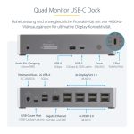 STARTECH.COM USB-C Dock 4K 60Hz Quad Monitor DisplayPort & HDMI Universal USB C Docking Station 100W Power Delivery Hub 1C 3A – Bild 5