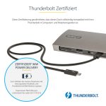 STARTECH.COM Thunderbolt 4 Dock 96W PD Single 8K or Dual Monitor 4K 60Hz 3x TB4/USB4 4x USB-A SD GbE 0.8m TB4 Dock Cable – Bild 4