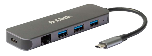 ALS-46131615-85cba815b73c326d D-LINK DUB-2334 5-in-1 USB-C Hub mit Gigabit-Ethernet/Stromversorgung 3x USB-A 3.0 1x USB-C mit Ladefunktion bis 60W 1x RJ-45 – Bild 1