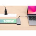 MANHATTAN USB-C 8-in-1-Dockingstation mit Power Delivery 100 W Typ C-Stecker auf HDMI 4K30Hz 3x USB-A 5 Gbit/s RJ45 Kartenleser Alu – Bild 3