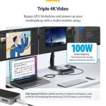 STARTECH.COM USB-C Triple Monitor Docking Station HDMI/DisplayPort 5-Port USB 3.2 Gen 2 Hub GbE 100W USB PD Universal Docking St – Bild 3