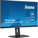 IIYAMA XUB3293UHSN-B5 81,28cm 32Zoll ETE IPS 3840x2160 UHD 1000:1 350cd/m2 4ms HDMI DP USB-C Dock Speakers LAN 65W PD 15cm – Bild 3