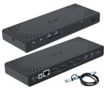 I-TEC USB 3.0/USB-C/Thunderbolt 3 Dualdock 1x5K 2x4K 60Hz 2xDP 2xHDMI 1xGLAN 4xUSB 3.2 2xUSB-C 3.2 Gen.2 1xAudio/Mic Jack PD 100W KL