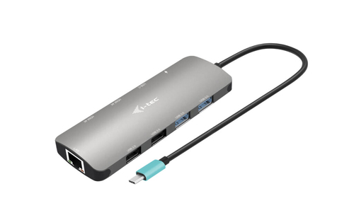 ALS-46465719-9ba70ef53f2d1077 I-TEC USB-C Metal Nano Dock 2x HDMI 1x GLAN 2x USB 3.2 2x USB 2.0 1x USB-C 3.2 Gen.1 Data 1x USB-C 100W PD – Bild 1