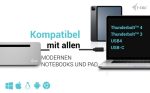 I-TEC USB-C Metal Ergonomic 4K 3x Display Docking Station with PD 100 W – Bild 3
