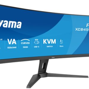 IIYAMA XCB4594DQSN-B1 113,03cm 44,5Zoll ETE VA DQHD 165Hz 450cd/m2 0,8ms MPRT Speakers USB-C Dock DP 2xHDMI KVM 3xUSB3.2 13cm