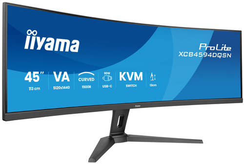 ALS-47094586-c90f3489d8cf06ec IIYAMA XCB4594DQSN-B1 113,03cm 44,5Zoll ETE VA DQHD 165Hz 450cd/m2 0,8ms MPRT Speakers USB-C Dock DP 2xHDMI KVM 3xUSB3.2 13cm – Bild 1