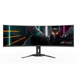 GIGABYTE AORUS CO49DQ 124,4cm 49Zoll DQHD TFT monitor 5120x1440 250cd/m2 2xHDMI 2.1 1xDP 1.4 – Bild 3