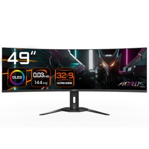 GIGABYTE AORUS CO49DQ 124,4cm 49Zoll DQHD TFT monitor 5120x1440 250cd/m2 2xHDMI 2.1 1xDP 1.4