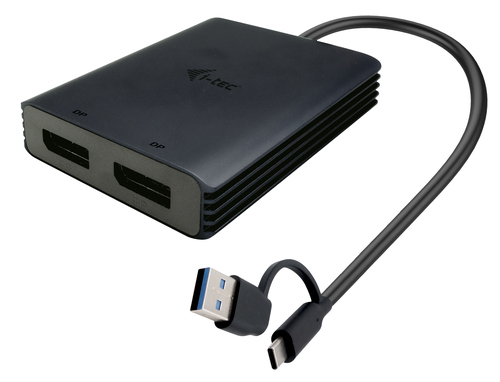 ALS-47110307-bc81affa94f1aee9 I-TEC USB-A/USB-C Dual 4K DP Video Adapter 2x 4K DP Display Adapter mit DisplayLink Chip 6950 – Bild 1