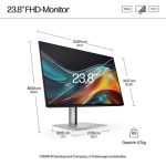 HP 724pf G3 60,45cm 23,8Zoll FHD Display HDMI 1.4 DP 1.2 (EU) – Bild 5