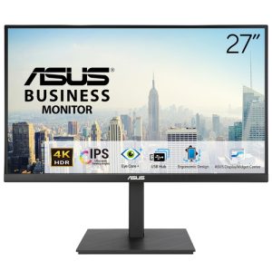 ASUS VA27UQSB 68,58cm 27Zoll IPS WLED Flat UHD 16:9 60Hz 350cd/m2 5ms 2xHDMI DP USB Hub: 4xUSB 3.2 Gen 1 Type-A 2x2W Black
