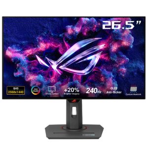 ASUS ROG Strix OLED XG27AQDMG 67,31cm 26,5Zoll OLED WQHD 16:9 240Hz 450cd/m2 0.03ms HDMI DP 2xUSB 3.2 G1 Type-A Black/Aura Sync