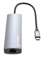 MANHATTAN USB-C PD 7-in-1 Dockingstation USB-C auf 1xHDMI 4K60Hz 2xUSB-A 10 Gbit/s 1xUSB-C PD 100 W 1xGb-RJ45 SD/MicroSD-Kartenleser – Bild 2