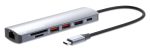 MANHATTAN USB-C PD 7-in-1 Dockingstation USB-C auf 1xHDMI 4K60Hz 2xUSB-A 10 Gbit/s 1xUSB-C PD 100 W 1xGb-RJ45 SD/MicroSD-Kartenleser