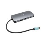 I-TEC USB-C Metal Dock 1xHDMI 1xVGA 1xSD+1xmicroSD Kartenleser 1xGLAN 1xAudio/Mic 3xUSB 3.1 1xUSB-C Data 1xUSB-C PD + Netzteil 100W – Bild 2