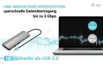 I-TEC USB-C Metal Nano Dock 2x HDMI 1x GLAN 2x USB 3.2 2x USB 2.0 1x USB-C 3.2 Gen.1 Data 1x USB-C 100W PD + Netzteil 100W – Bild 6