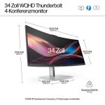 HP Series 7 Pro 734pm 86,36cm 34Zoll WQHD Conferencing Monitor DP HDMI 3/3/0 (EU) – Bild 5