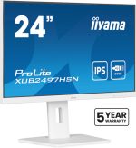 IIYAMA XUB2497HSN-W2 60,96cm 24Zoll IPS FHD 300cd/m2 1ms HDMI DP DP OUT 3xUSB 3.2 USB C 7.5W LAN Speakers 15 year guarantee