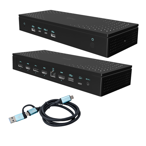 ALS-47452328-c0bbdca75995769d I-TEC Universal 5x 4K Display DS 5x 4K 2x DP 3x HDMI 1x 2,5GLAN 2x USB-C Gen.2 3x USB 3.2 Gen.2 1x Audio/Mic Jack PD 100W KL – Bild 1