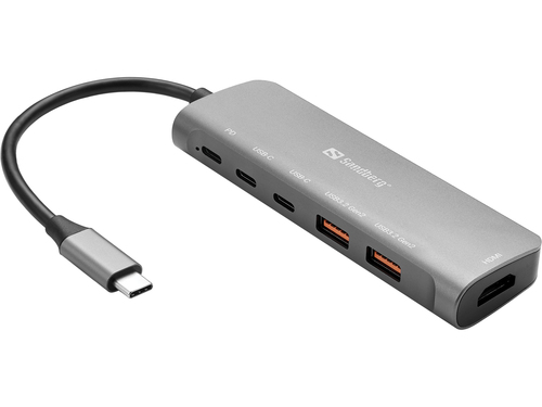 ALS-47745593-a17d1517ca0b4873 SANDBERG USB-C Dock HDMI + 2xUSB-A + 2xUSB-C + PD100W – Bild 1