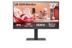 LG 27BA45QB-B.AEU 68,58cm 27Zoll IPS QHD 16:9 75Hz 350cd/m2 5ms HDMI DP  2x5W Speakers Headphone out KVM Auto Pivot